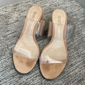 Schutz | women’s dress sandals | Nude | Size 9